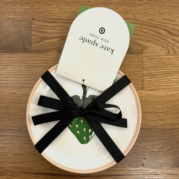 4pc Strawberry Melamine Plate Set Appetizer Fruit Kate Spade x Target NEW NWT - Picture 2 of 4